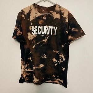Security bleach dye t-shirt adult size large L